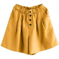 Ženske gaćice za ljetne hlače za ženske ležerne ljetne elastične visoke strukske pantne džepove kratke