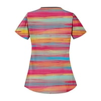 Ženske vrhove Crew vrat Ženska bluza Ležerne s majicom Skraćeno rukav Summer Multicolor XL