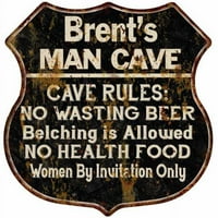 Brent's Man Cave pravila potpisuje štit metalni poklon 211110007131