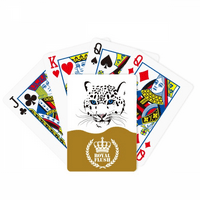 White Tiger Head Art Art Deco Fashion Royal Flush Poker igračka karta