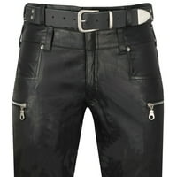 Luiyenes Long Retro Goth tanke muške hlače Hlače Zimske jesenske punk povremene muške hlače pu