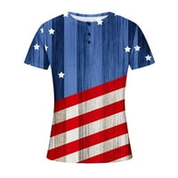 Muške majice za neovisnost Grafička američka zastava Američka patriotska majica Cvjetni ispis Pulover