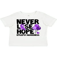 Inktastic nikad ne gube nadu Epilepsija svijest s balonima i ljubičastom vrpcom poklon majica majica