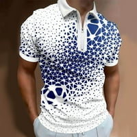 B91XZ radne košulje za muškarce MENS digitalni 3D štampar za odmor za odmor rever sa majicom s kratkim