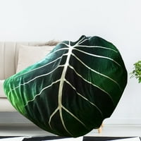 List pokrivač realističan veliki zeleni list pokrivač za djecu dekorativne biljne pokrivač za kauč na