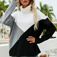 apsuyy modni pad trendovski džemper za žene - rastezljivo mekane casual bolovni blok kornjača pletene