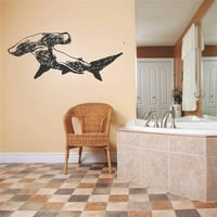 Prilagođeni zidni naljepnica Vinil naljepnica: Hammerhead morski pas dnevni boravak Spavaća soba Kuhinja