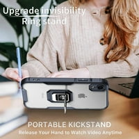 Za Apple iPhone XR Clear Magnettic Auto držač za nosač Chickstand Shopoot otporan na zaštitni hibridni