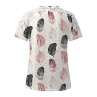 Košulje za žene Žene Ljeto O-izrez Izvuče izleti kratki rukav čipke Ležerne prilike sa slobodnim ljetnim