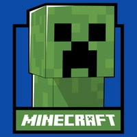 Boy's Minecraft Creeper u BO Grafičkim kraljevskim kraljevskim plavom malom