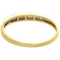 Baguette Diamond Wedding Band Ladies 10K žuti zlatni zaručni prsten 0. CT