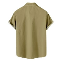 Jsaierl muški ispisani uzorak plus veličina majica Ljetni rever s kratkim rukavima majica majica džep