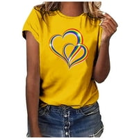 Ženska modna bluza O-izrez Casual majica Šarišna kratka ljubav Ispis vrhova rukava Ženske grafičke majice