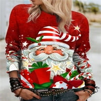 Ženski snjegovinski pulover vrhove dame božićne rublje ležerne majice