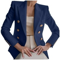Blazers za žene plus veličine za čišćenje ženskih dugmadi dugih rukava čvrsti kaput kaput od kardigana
