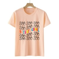 Ženske bluze i vrhovi Dressy Happy Happy Happly 100. školske višebojne majice kratkih rukava Grafički
