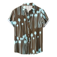 Košulje za tropske plaže za muškarce Havajski stil casual majica s kratkim rukavima dolje palmino drvo