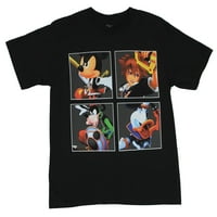 Majica Kingdom Hearts Muška majica - Četiri BO slike Sore, Mickey, Donald, & Goofy