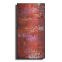 Luxe Metal Art 'Crvena vrata II' by Erin Ashley, metalna zida Art, 24 x48