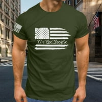 Košulja za muškarce Dan nezavisnosti Zastava Print Sport Sport Udobne prozračne kratke majice kratkih