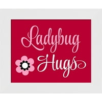 Sjajna umjetnost sada Ladybug zagrljaji i leptir poljupci Tamara Robinson, uokvirena umjetnost postavljena