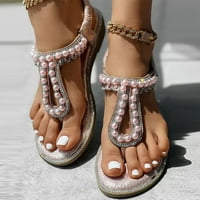 Jsaierl ravne sandale za žene Dressy ljetni isječak nožni sandale udobne rivestone luk potporne sandale