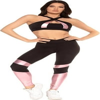 Dreamgirl Women's ActiveWeard dvodijelni joga set - BRA TOP & THEGGING Workout Set