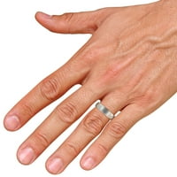 Superjeweler muški brušeni završni band Titanium prsten za vjenčanje, veličina za muškarce