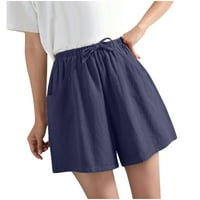 Gathrrgyp Hlače za ženske klirence $ +, ženske kratke hlače visoke posteljine od labave ležerne tanko