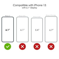 Razlikovanje Clear Clear Otporno na hibrid za iPhone - TPU branik, akrilni leđa, zaštitnik zaslona od