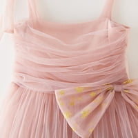 Haljine za djevojčice bez rukava ležerna haljina leptir print ružičasto 100