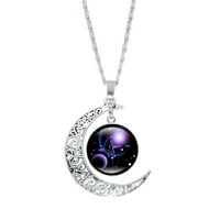Sawvnm Sjajan poklon konstelacija Moon ogrlica pokloni za mamu prisutna za žene njene djevojke