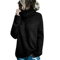 Anuirheih prevelizirani džemper od pulover za žene sa dugim rukavima labav Chunky Solid COLOR FRITWEAR