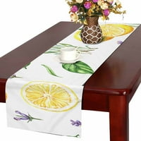 Žuti limuni i lavanda cvijeće trkač stol za ukras za vjenčanje ukras ukras kuhinje ukras