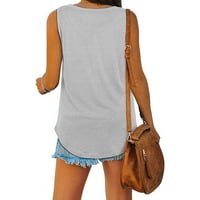 Ženske ljetne tenkene majice bez rukava za djevojke Basic Tunic Camisole V-izrez Casual Labavi fit camis