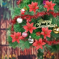 Deago 5. U ukrasima božićne drvce Glitter Poinsettia umjetno cvijeće za Xmas Tree Ornamenta