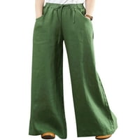 LUMENTO WOGE PASAZO PANT HIGH PAINGWEWER LOUST Color Hlače Boho dno širine pantalone za noge Green XL