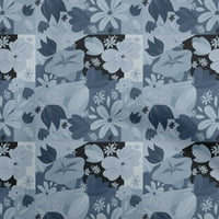 Onuone pamuk poplin plava tkanina azijski cvjetni šivaći materijal za ispis tkanine sa dvorištem širom