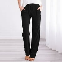 SKPBlutn casual pantalone za žene visoke struk široke pantalone za noge modne elastične pantalone u