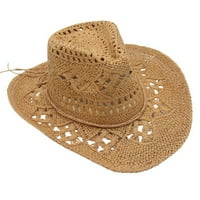 Za odrasle sunčani šešir za ruke šuplji kauboj puni u boji šešir za sunčanje ženski šešir podesiv šešir