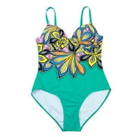 Žene Ljeto seksi print kupaći kostimi za cipele za cipele Sijamski kupaći kostim bikini