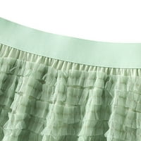 Mafytytpr Ženske suknje na čišćenju Žene pune boje ruffled suknje visoke struka maturalna suknja od