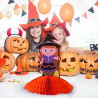 Hemoton Halloween 3D papir bundeva smiješna vještica ukrašavanje Halloween party rekviziti