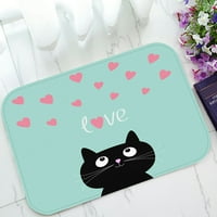 Pink Hearts Slatka crtani Cartona Cat Doormat Ulazni propisički prostir Područje rupa Podna mat