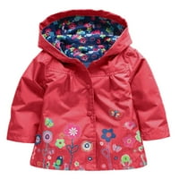 Dječja jakna Aofany Kids Raincoat s kapuljačom s kapuljačom Slatka gumba za djecu odjeću
