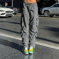 EGMY ženski dizajn ulice Street Sense multi džepni kombinezons izvlačenja elastičnih sportskih hlača