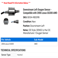 Nizvodno lijevi kisik senzor - kompatibilan sa GS AWD