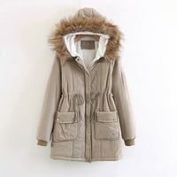 DTIDTPE jakne za ženske jakne žene, žene zimski dugi rukav kapuljač na otvorenom Warm tanka jakna kaput