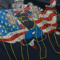Popeye Thumps Up USA Američka zastava Todler Boy Girl majica Dojenčad Toddler Brisco Brends 3t