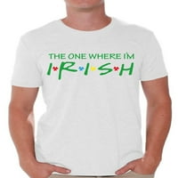 St. PADDYS Dnevna majica za muškarce onaj gdje sam irski grafički novitet Top Top St Patrickov poklon